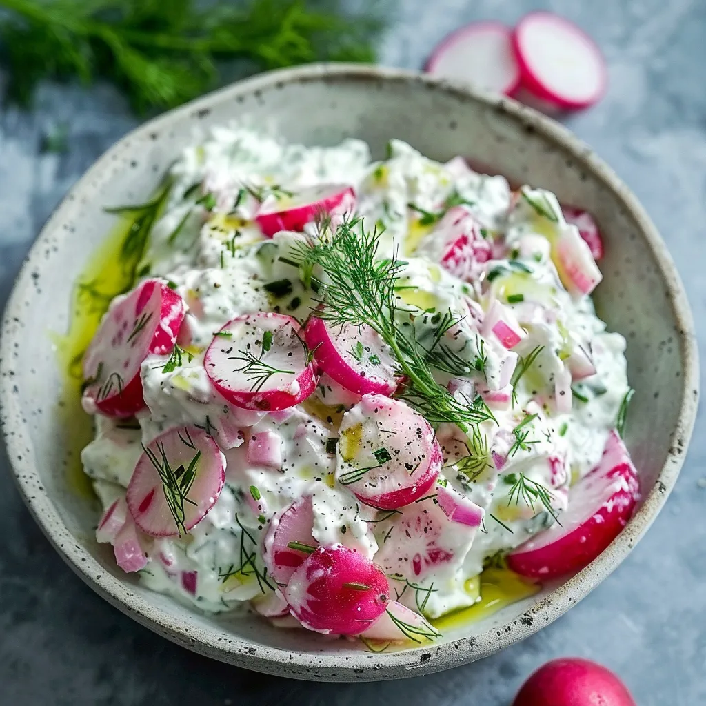 Tzatziki et radis frais