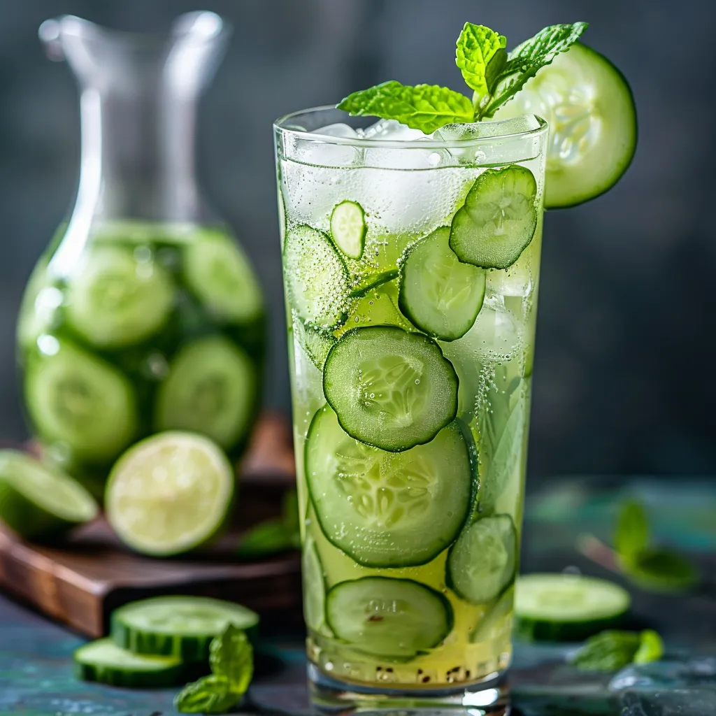 Boisson concombre et citron