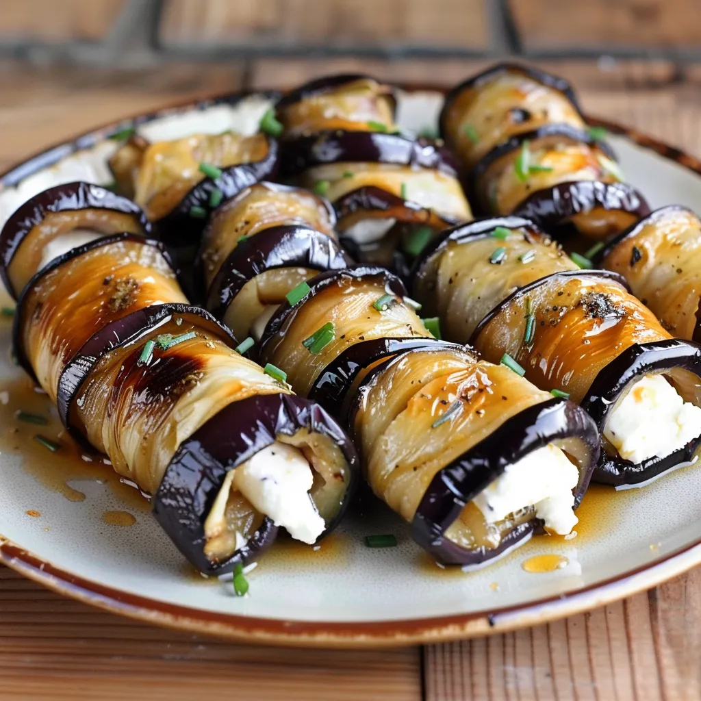 Aubergines au chèvre fondantes