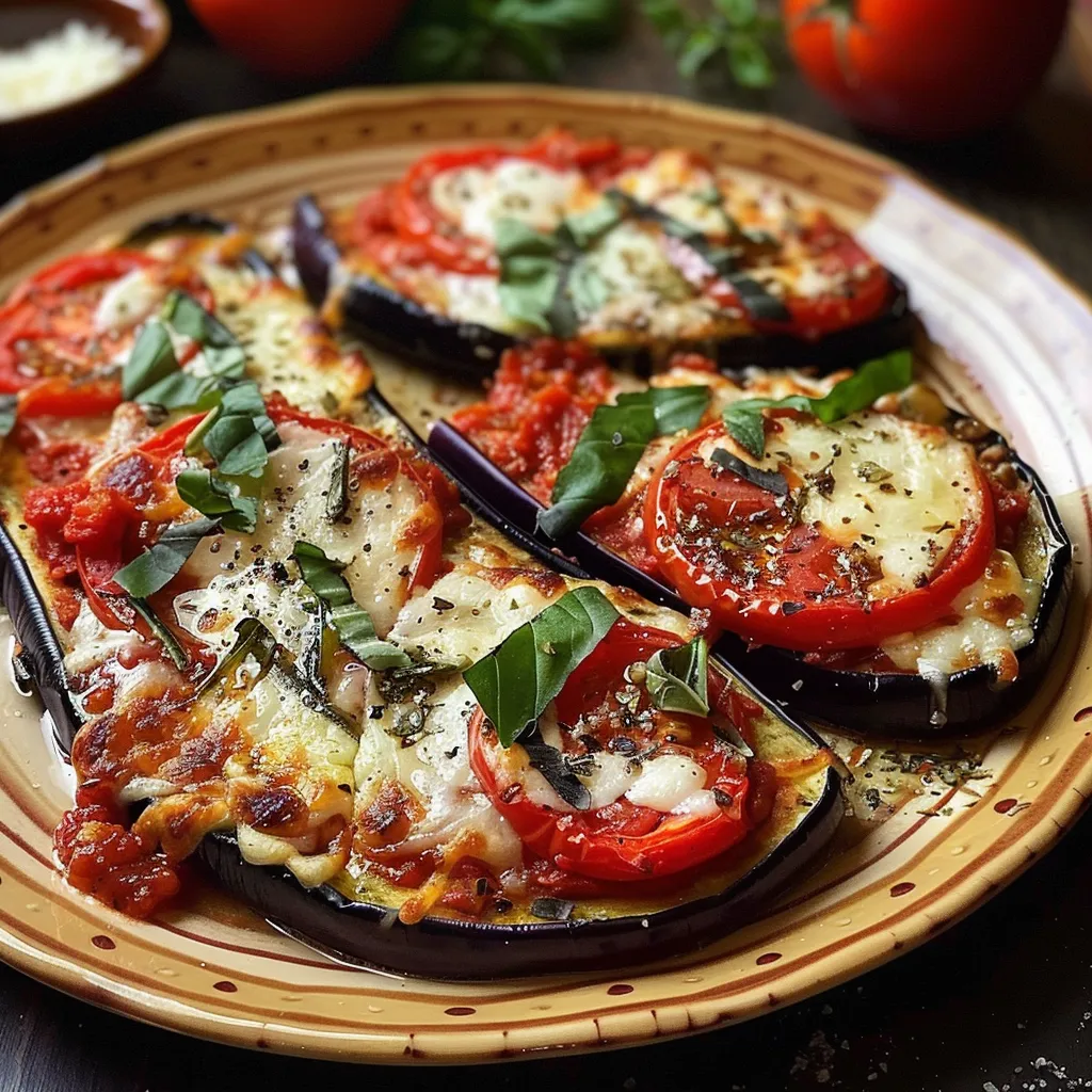 Pizza aubergine savoureuse au four