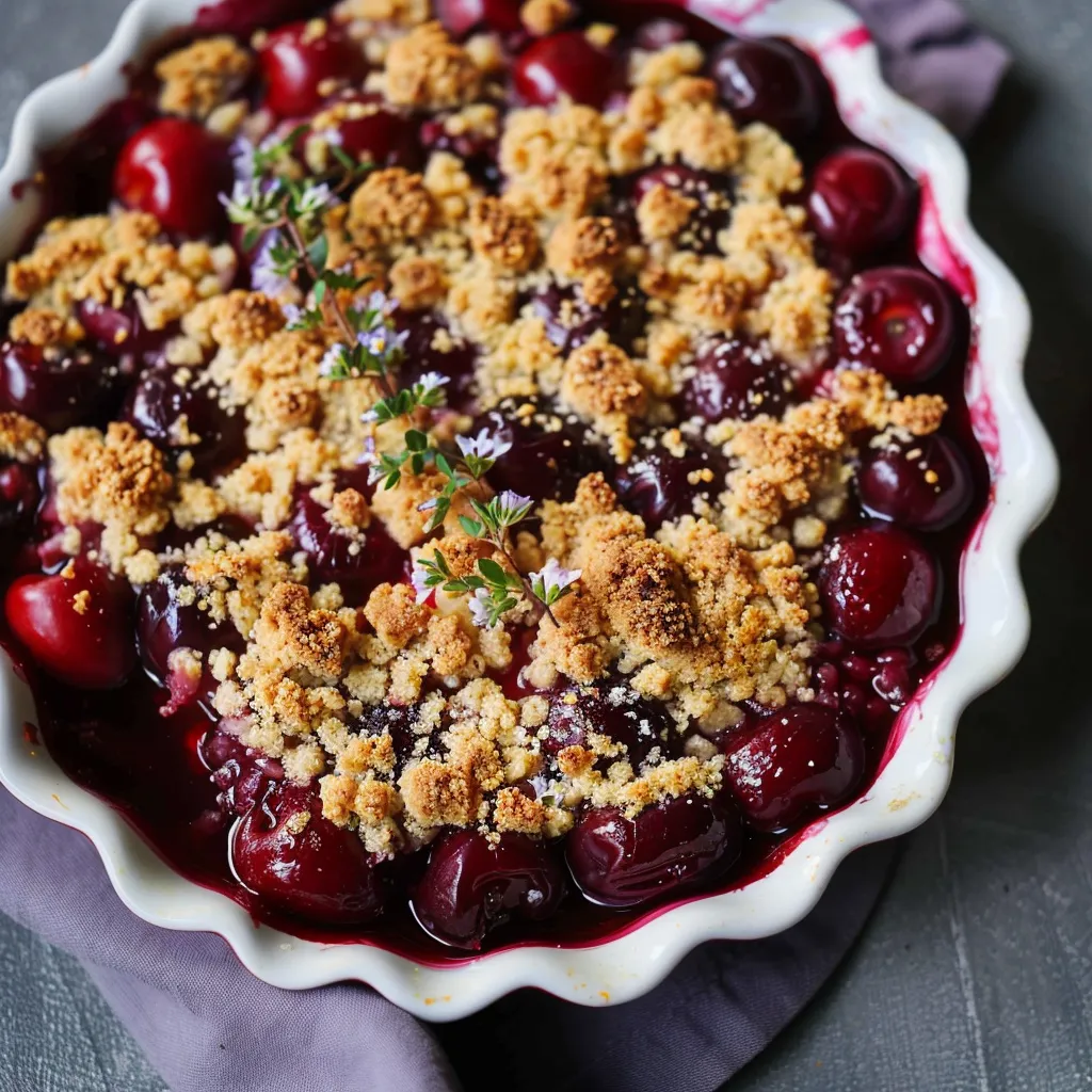 Crumble cerise citron vert façon Nina Métayer