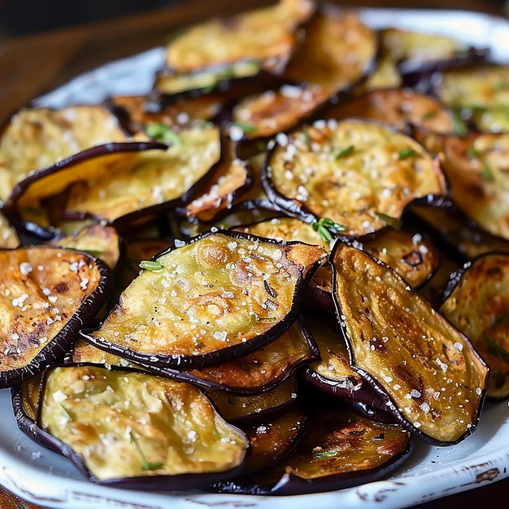 Chips d'aubergines maison croquantes