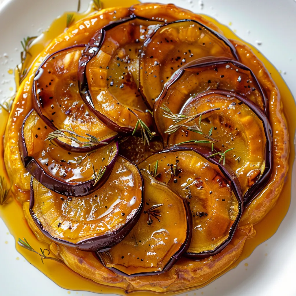 Tatin aubergines miel