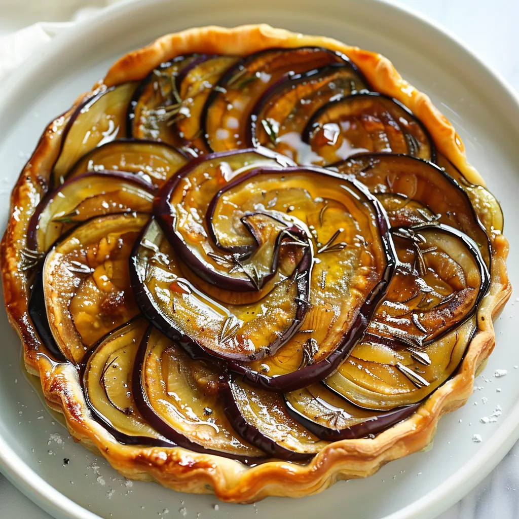 Tatin d’aubergines au miel