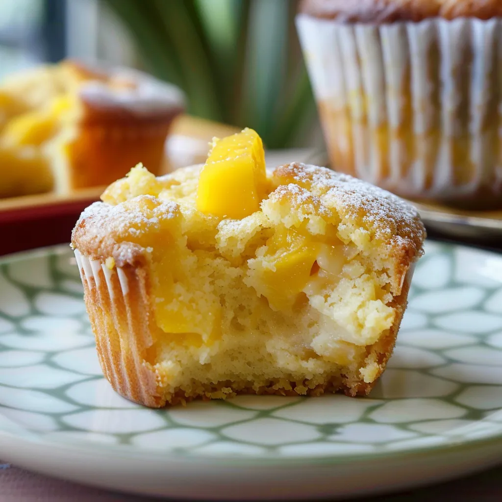 Délicieux muffins moelleux à la mangue