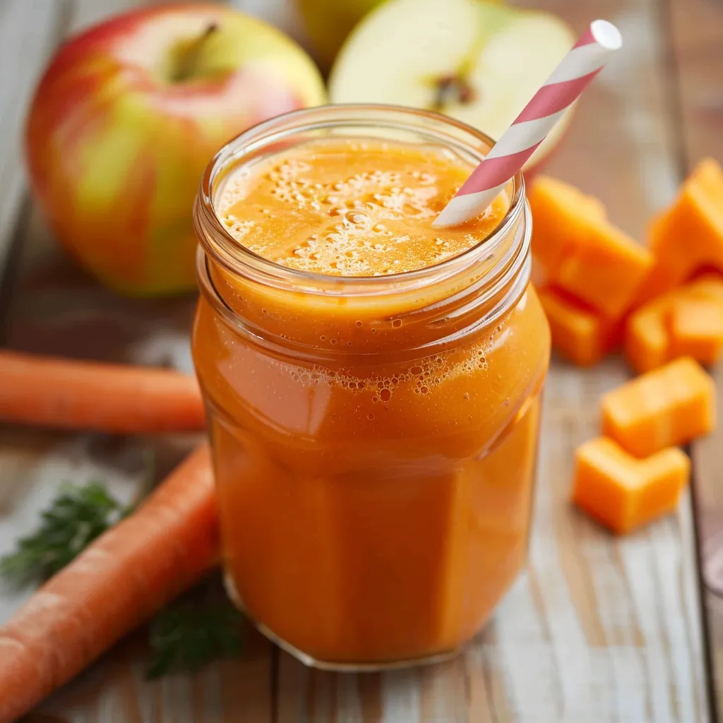 Smoothie pomme carotte gourmand détox
