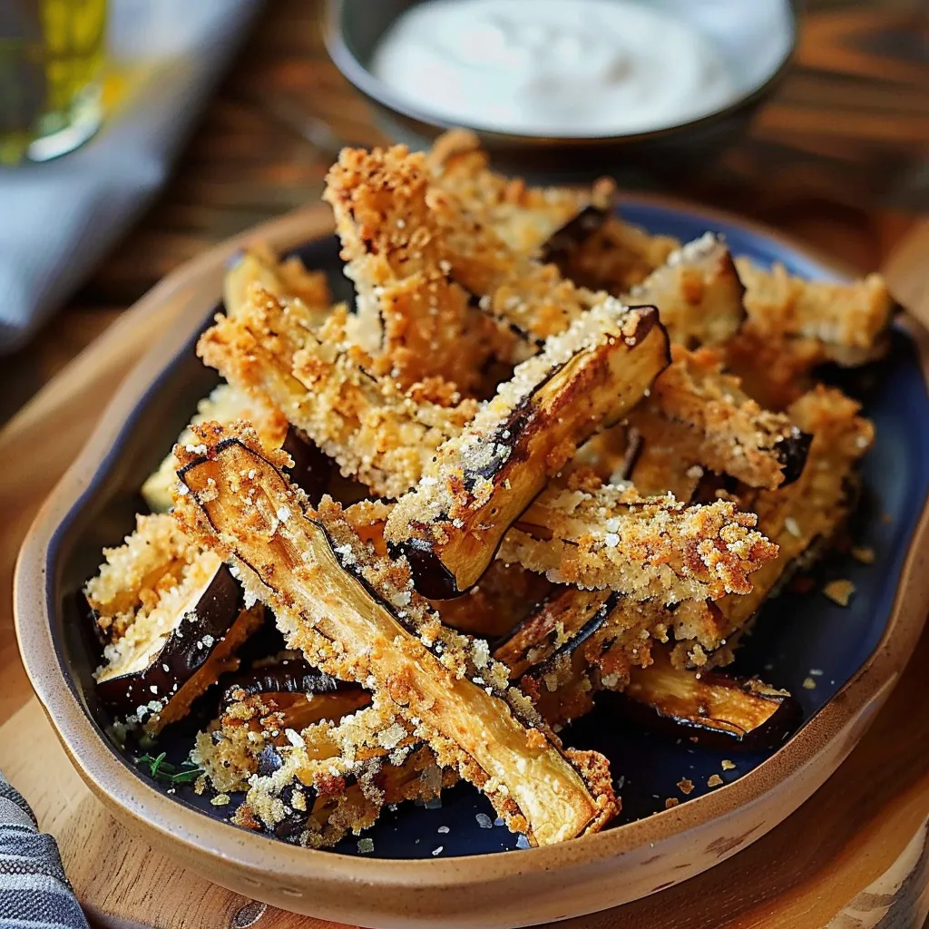 Faites des frites d’aubergine bien croustillantes au four