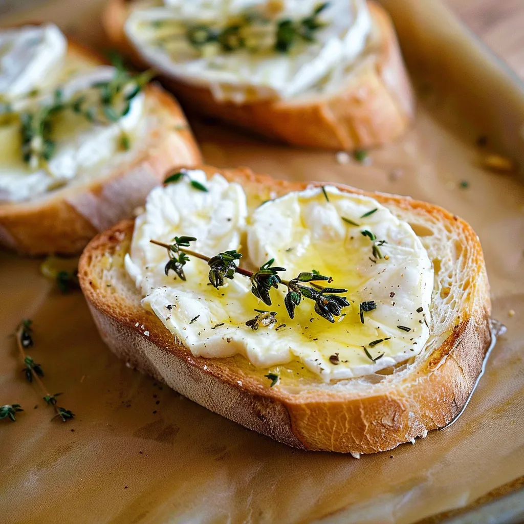Tartines fondantes chèvre-miel