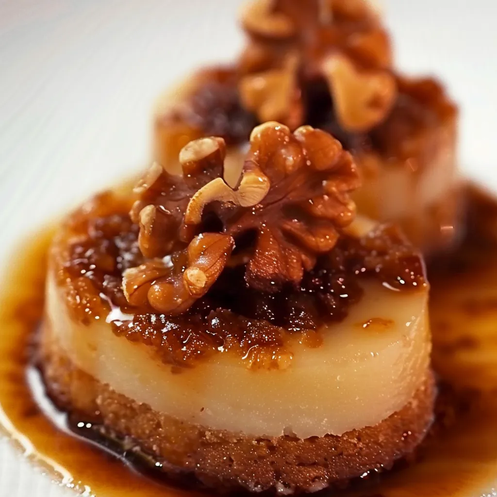 Délicieux entremets aux poires et caramel