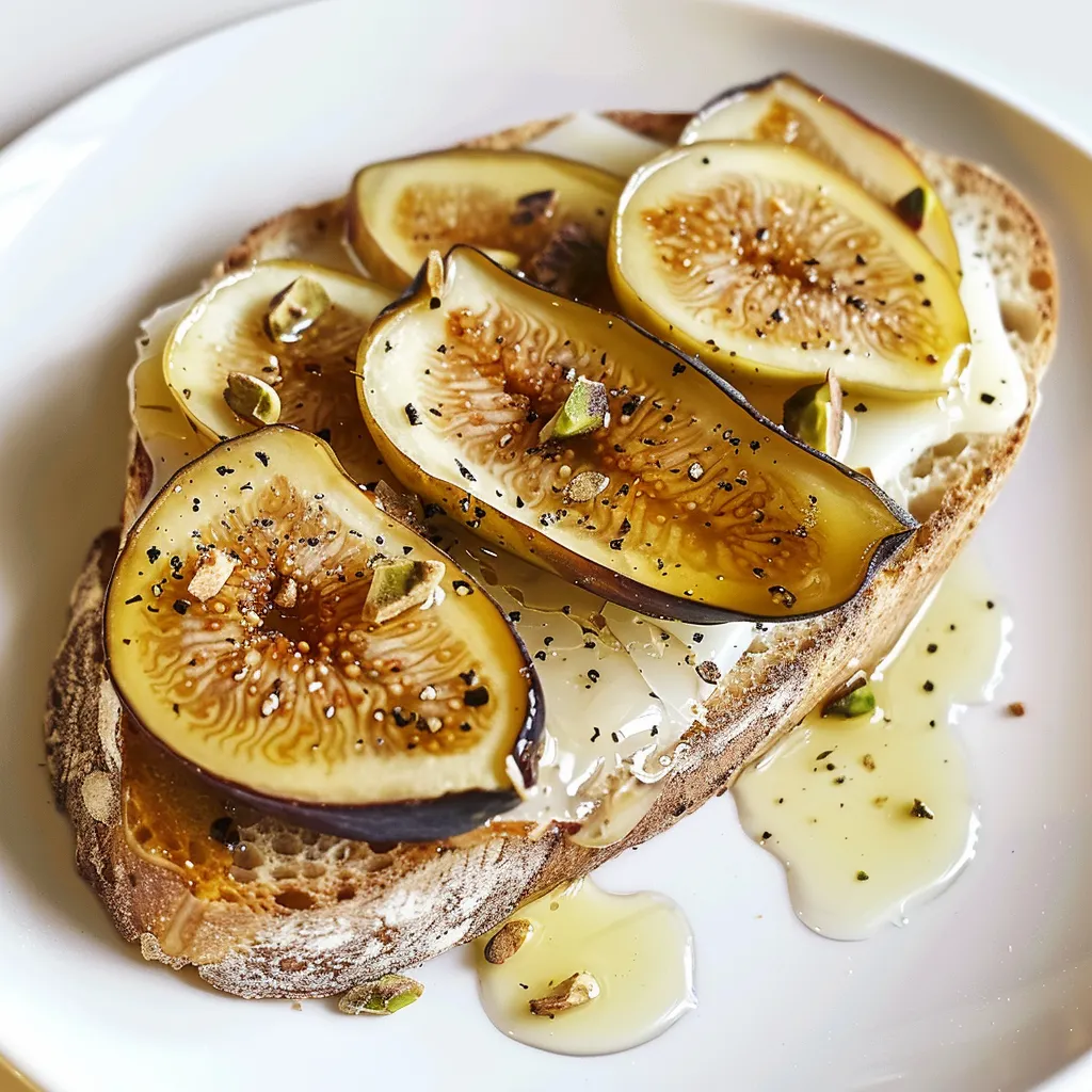 Tartine gourmande figues brie miel