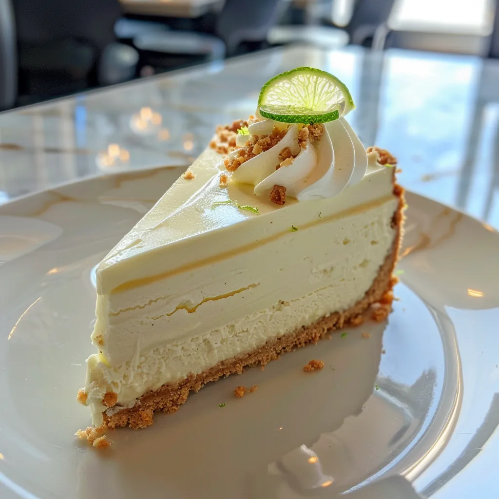 Cheesecake citron vert maison sans cuisson