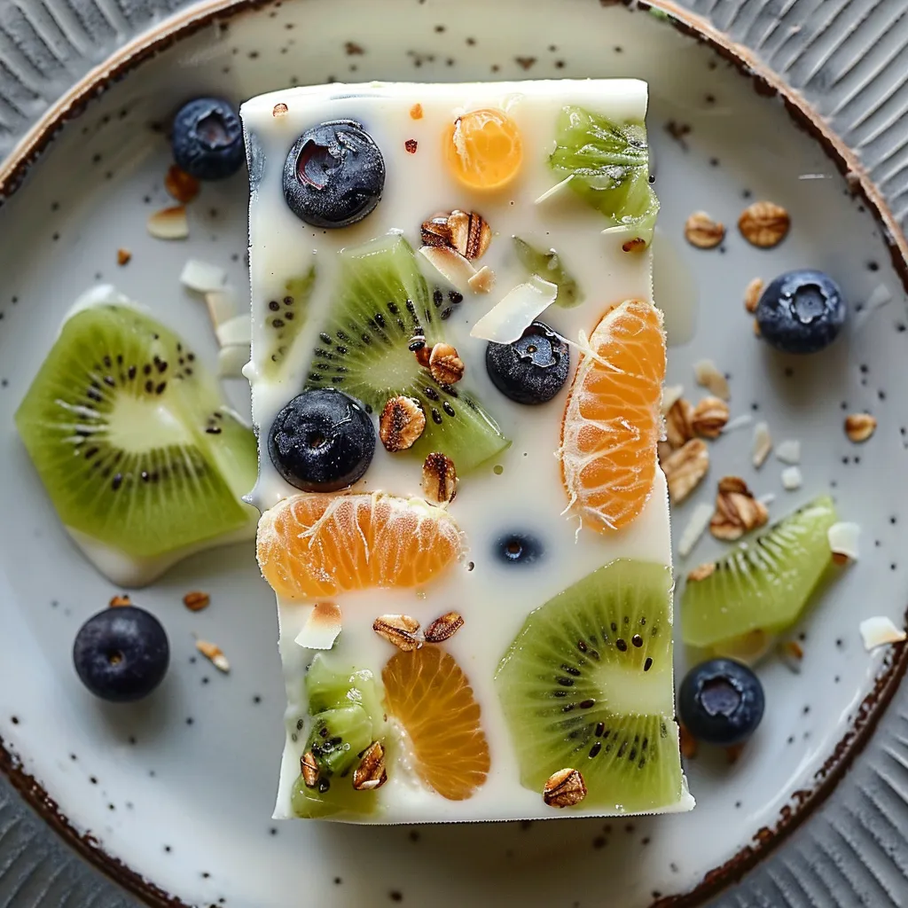 Délicieuses bouchées glacées aux fruits