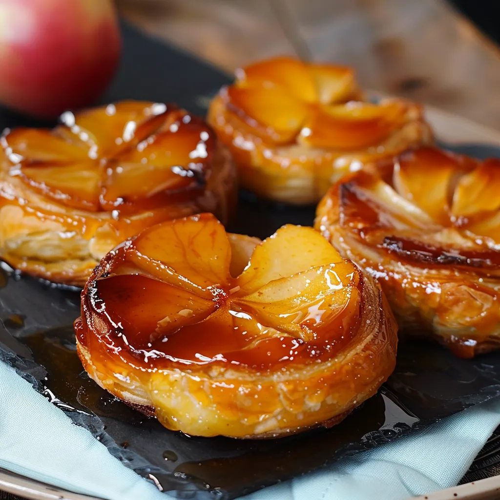 Mini tatin aux pommes dorées et appétissantes