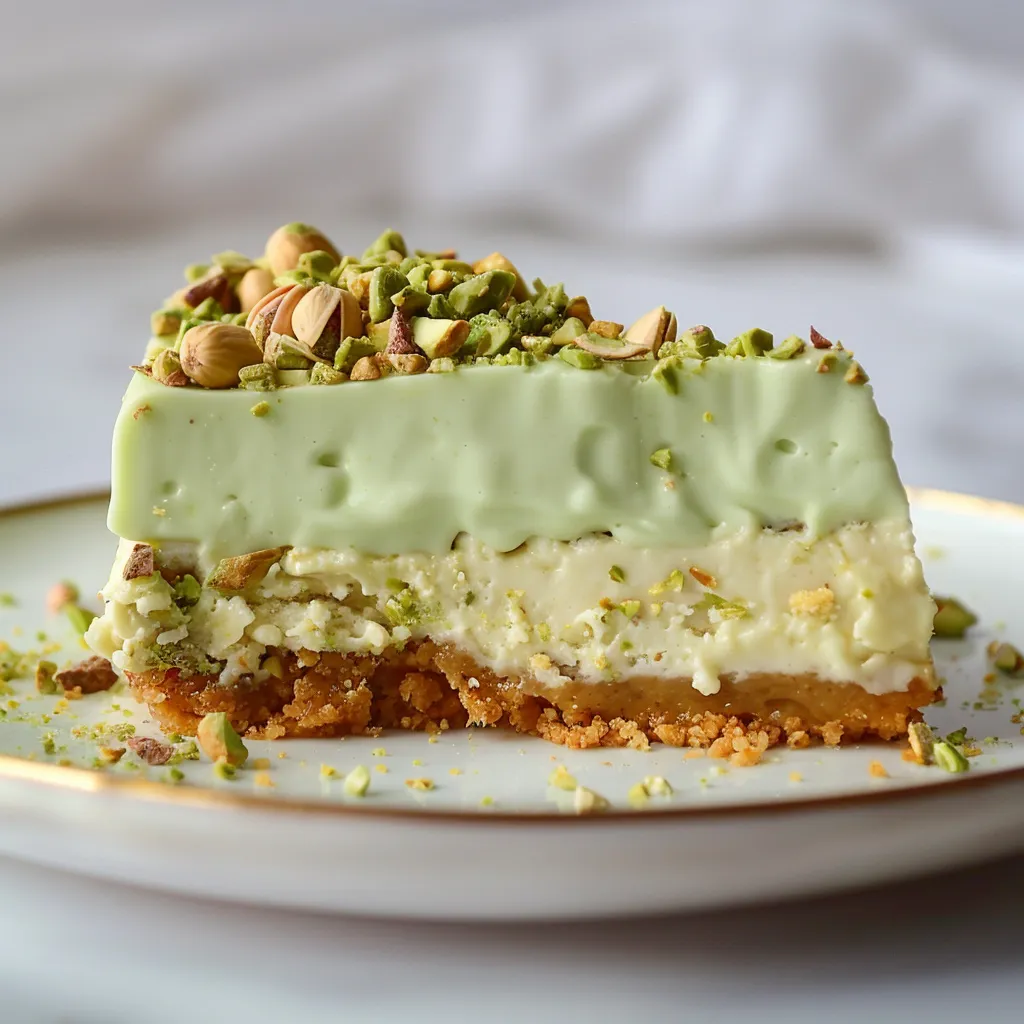 Flan onctueux à la pistache sans cuisson