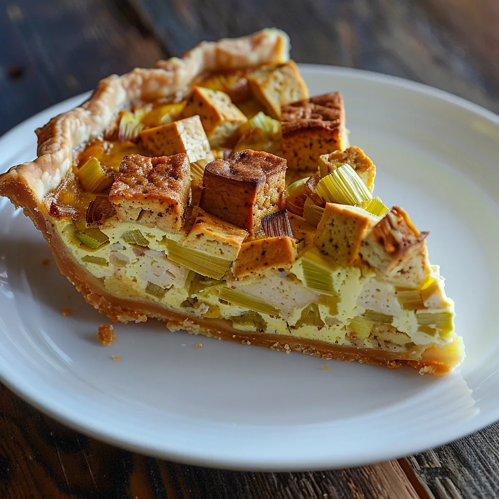 Tofu fumé et poireaux fondants