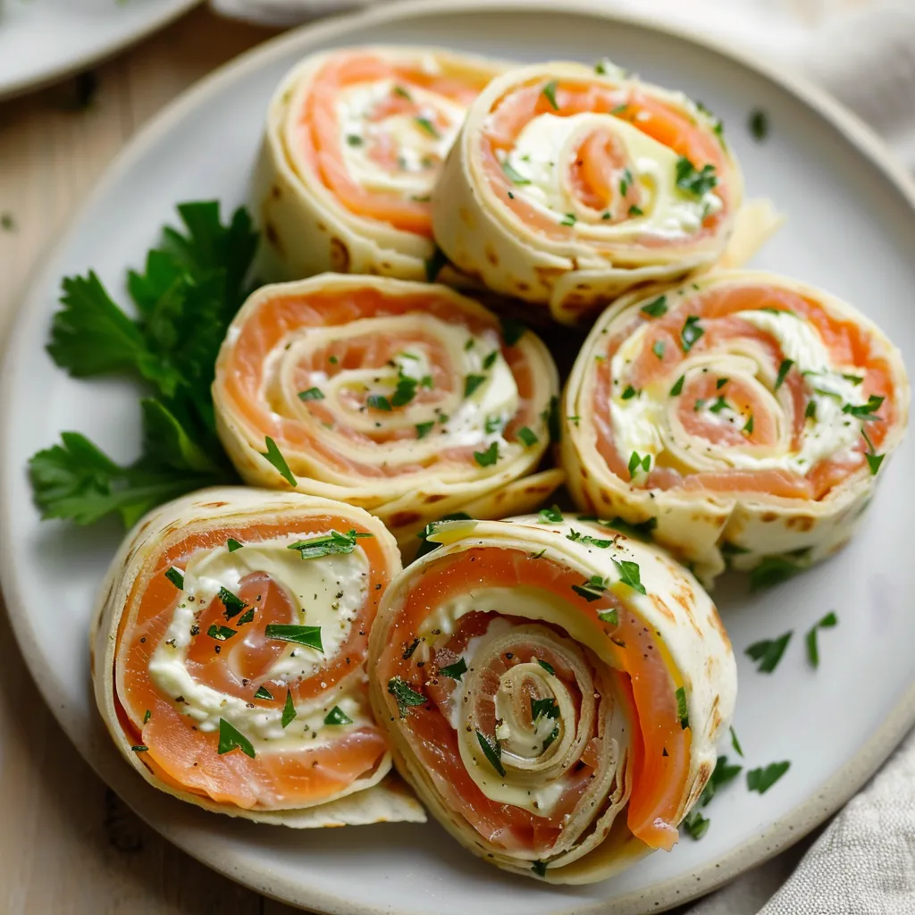 Roulés saumon fromage frais