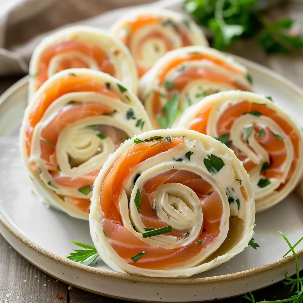 Wraps moelleux saumon fumé et fromage frais