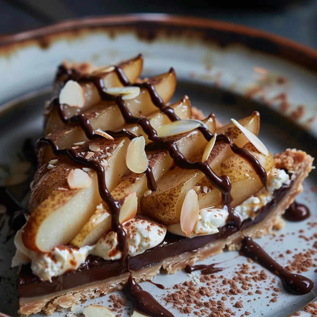 Poires chocolat amande dessert