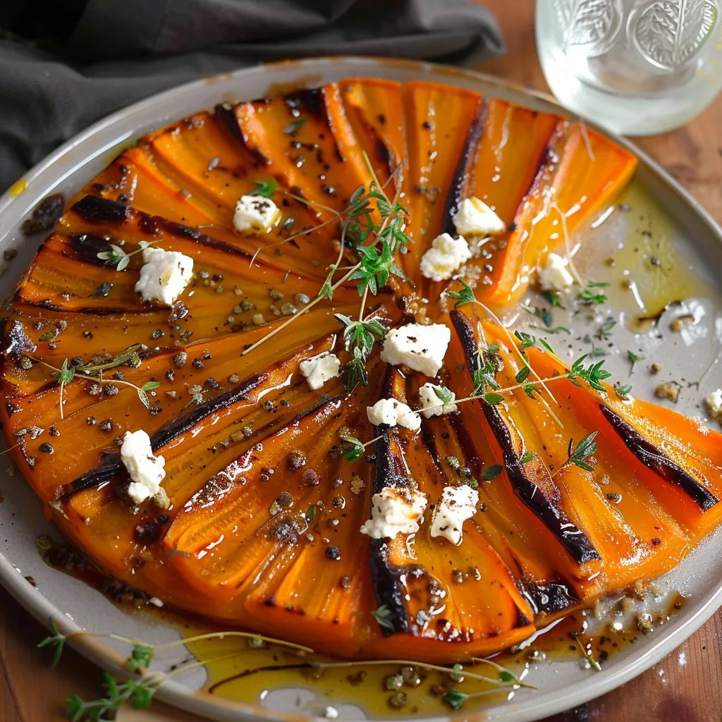 Tarte tatin carottes et feta caramélisées