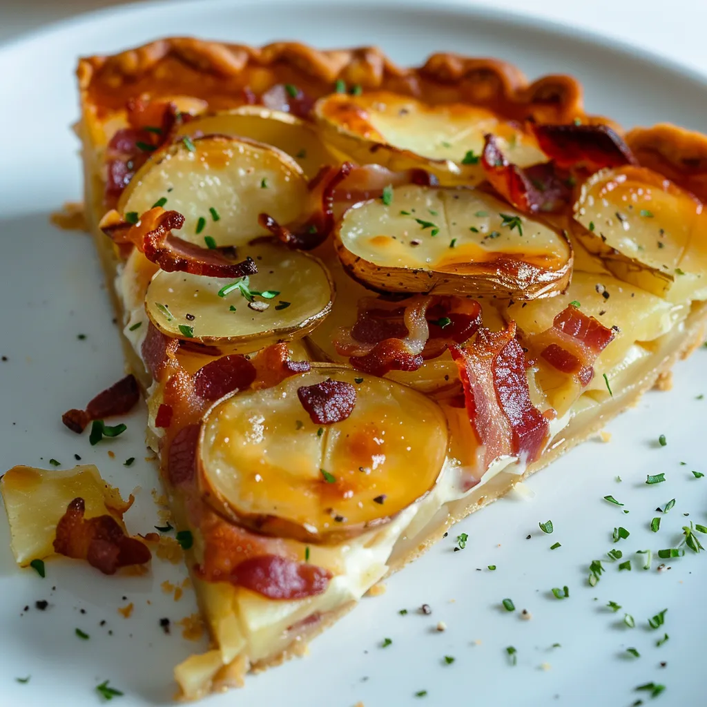 Pommes de terre et lardons tarte
