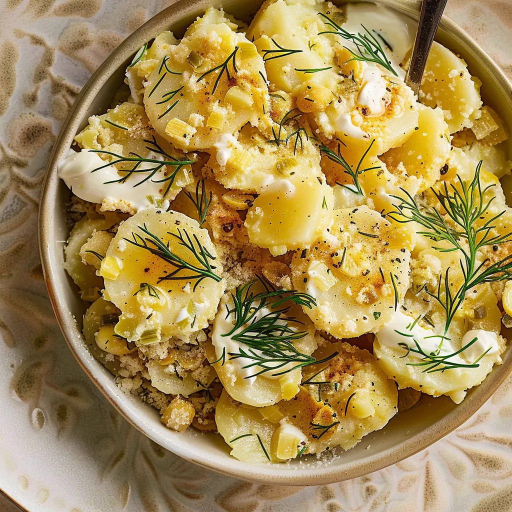 Salade de pommes de terre à la sauce crémeuse et à l’aneth