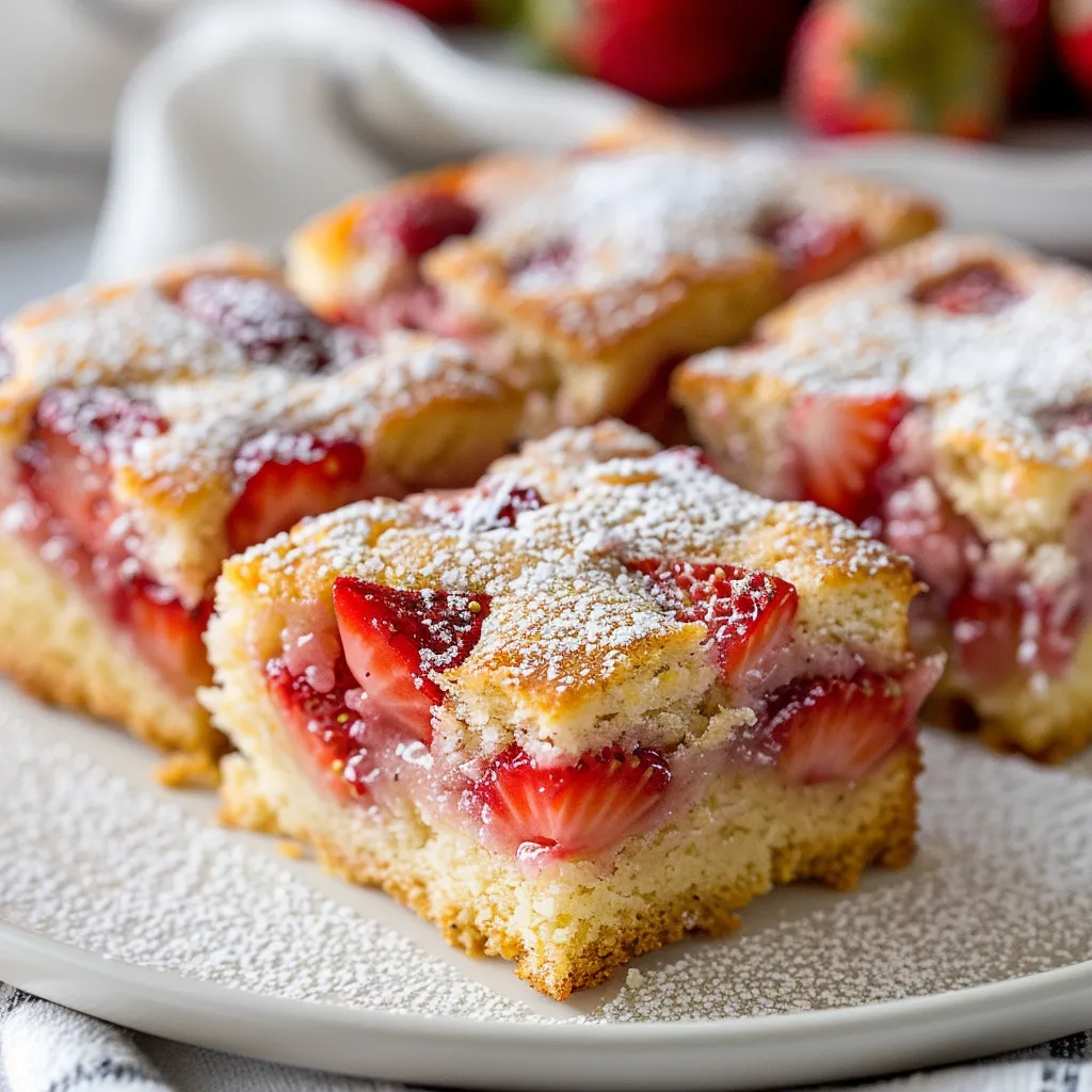 Douceur aux fraises fraîches