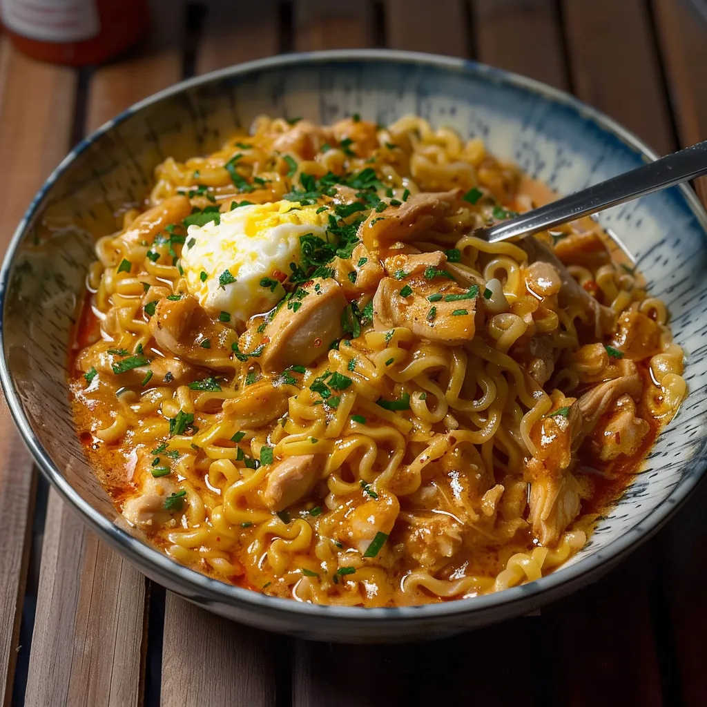 Poulet nouilles gourmandes