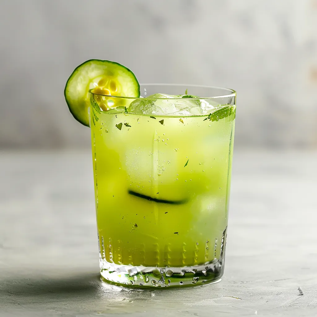 Boissons fraîches au tonic et concombre sur glace