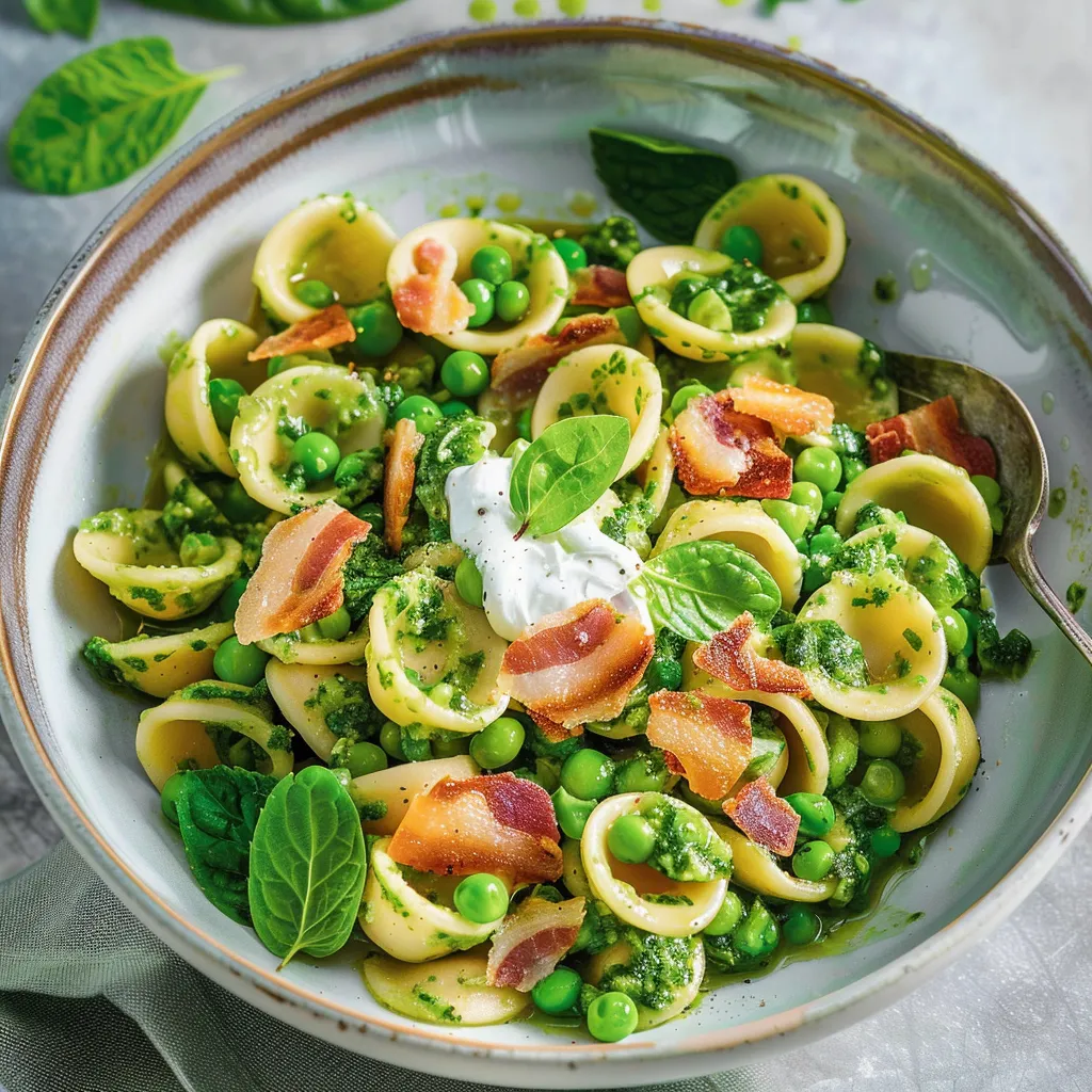 Petits pois menthe pancetta