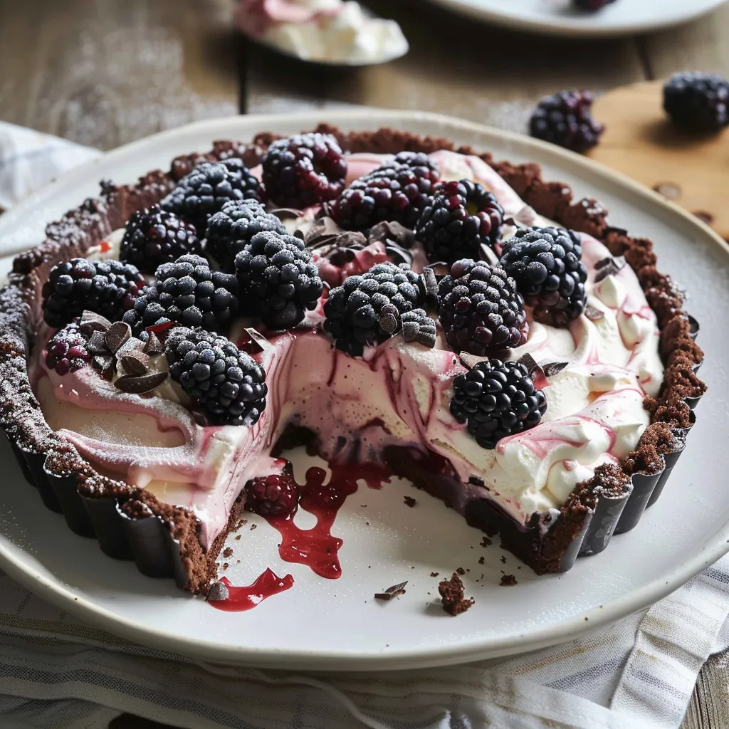 Glace chocolat et fruits