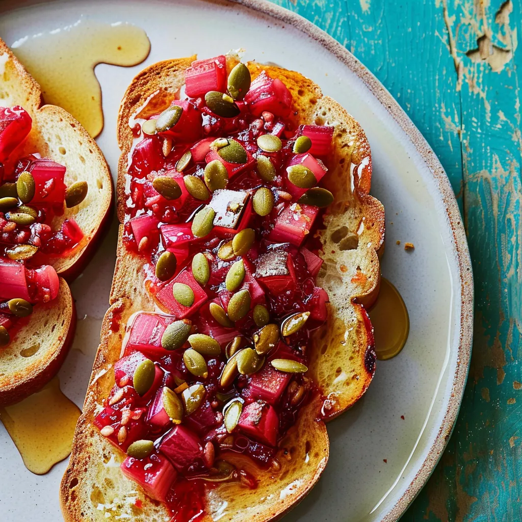 Bostocks et rhubarbe