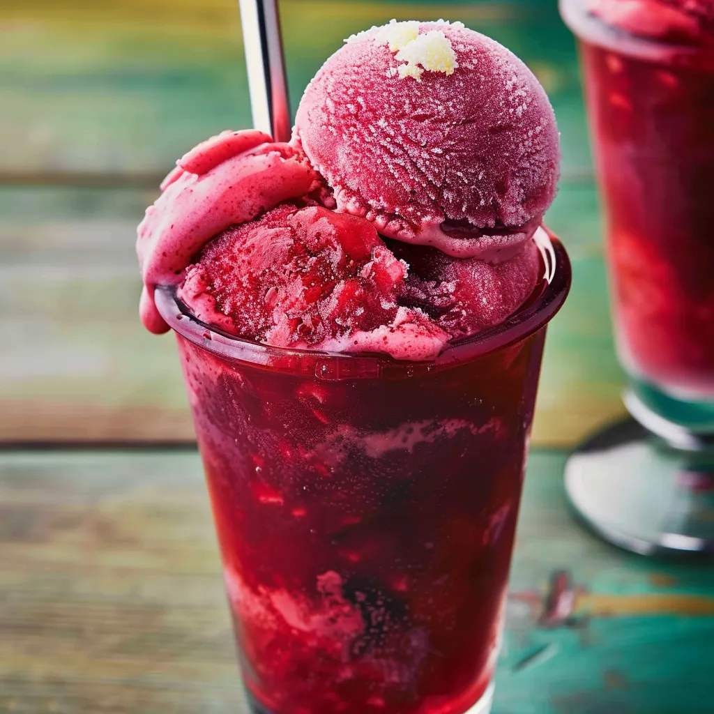 Un superbe granité Mont-Blanc à la cerise