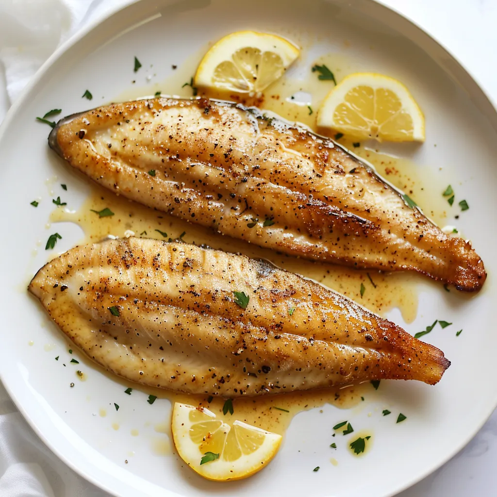Sole à la meunière avec beurre et citron
