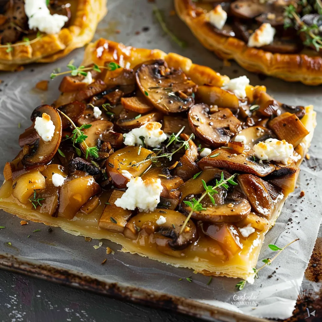 Tarte aux champignons gourmande