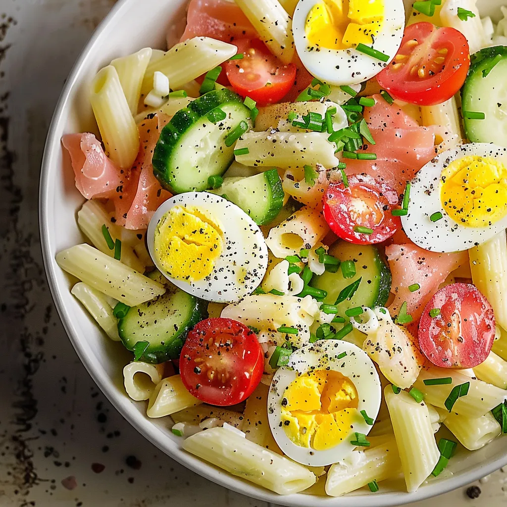 Pâtes surimi œufs frais