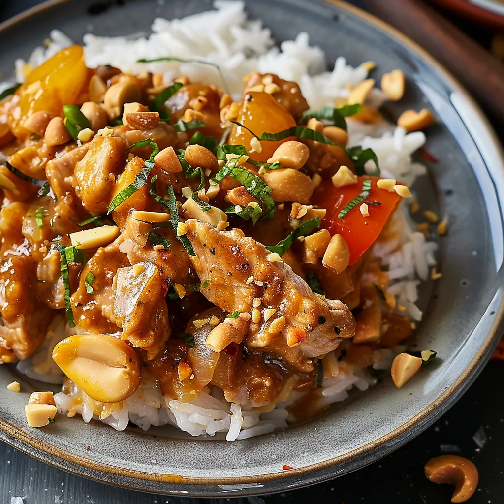 Porc sauce cacahuète maison