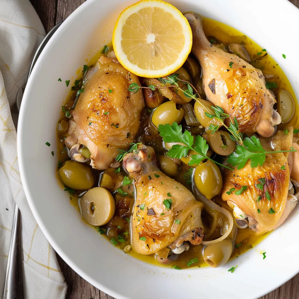 Poulet citron olives Etchebest