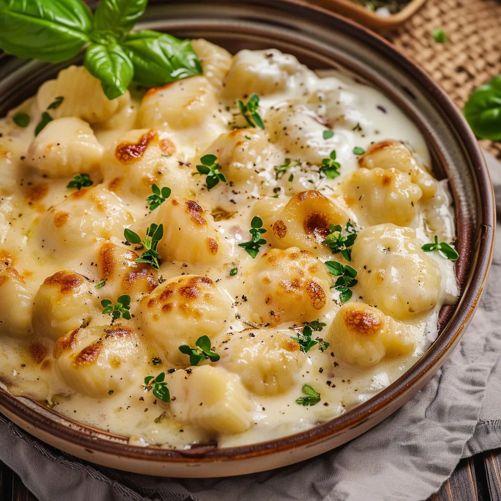 Délicieux gnocchis poulet