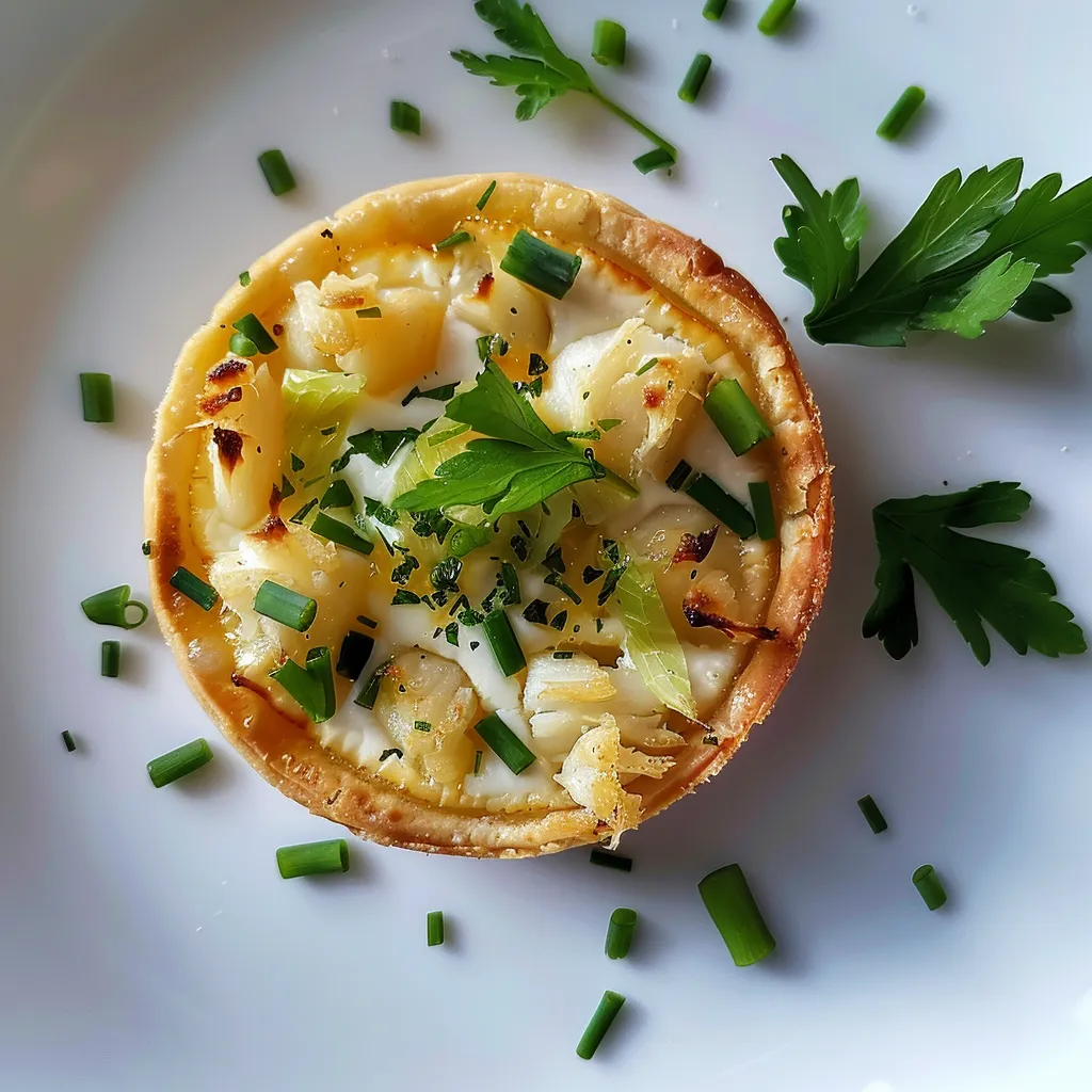 Tartelettes aux poireaux et crabe