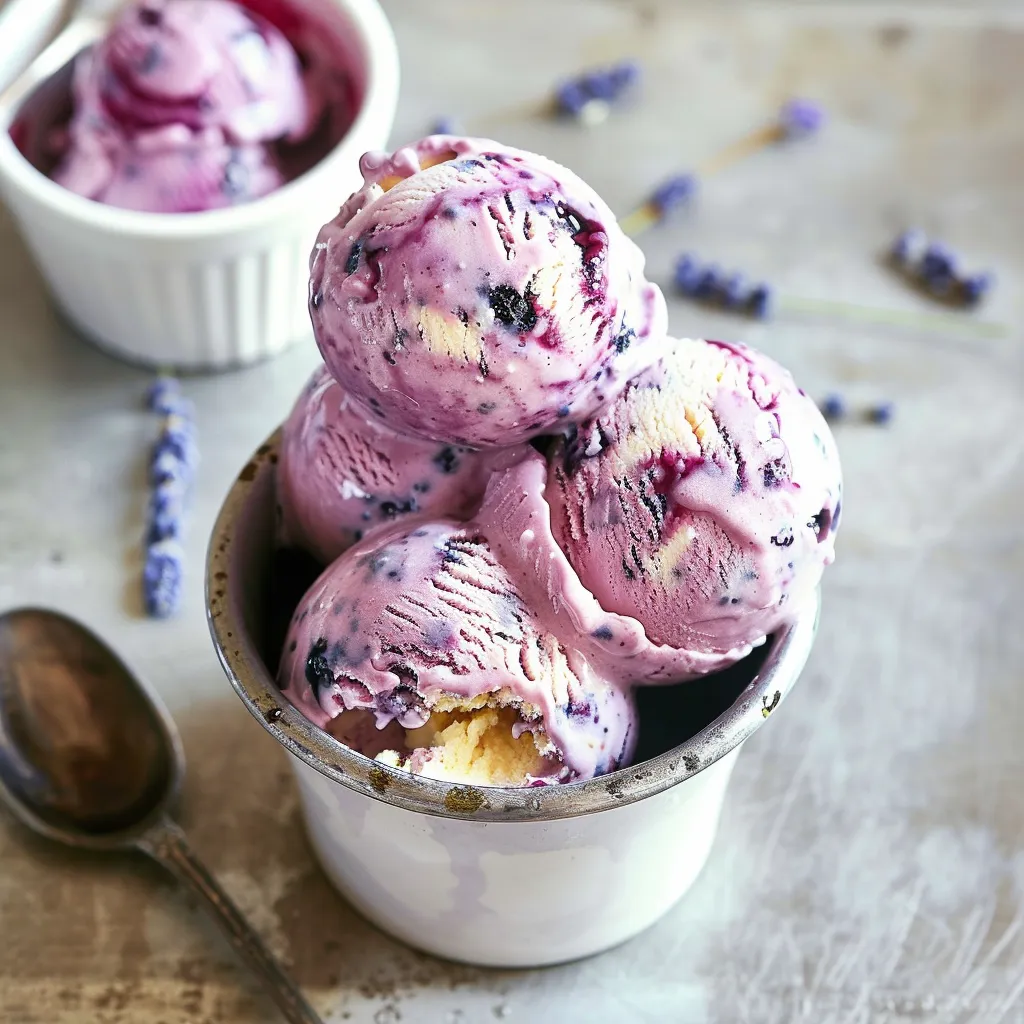 Lavande et bleuets glacée