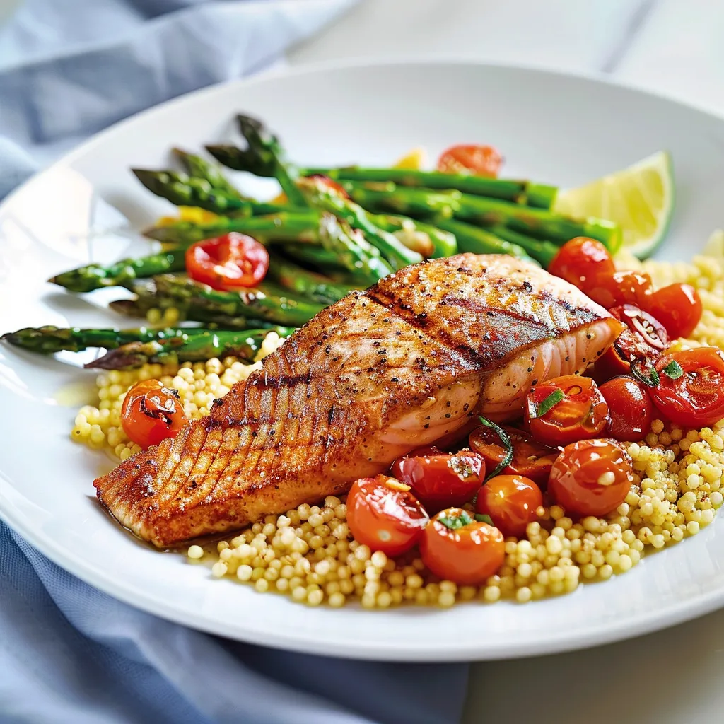 Truite harissa et légumes