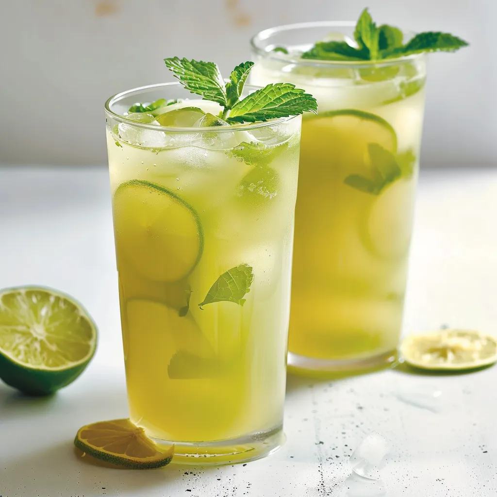 Boisson ultra fraîche citron vert coco menthe