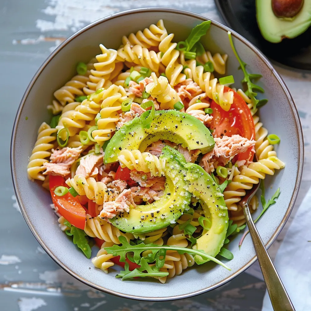 Rotinis avec thon et avocat