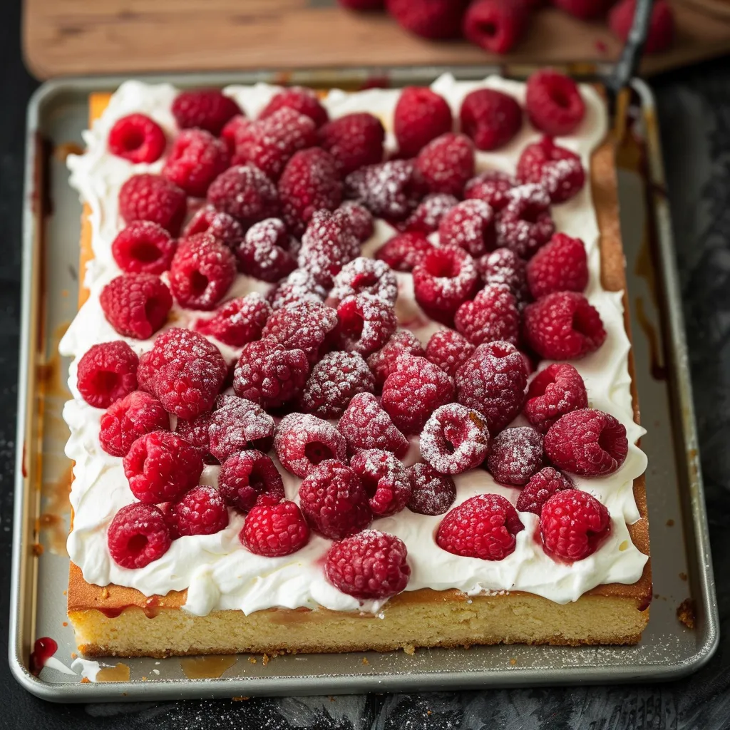 Moelleux vanille et framboises fraîches extra