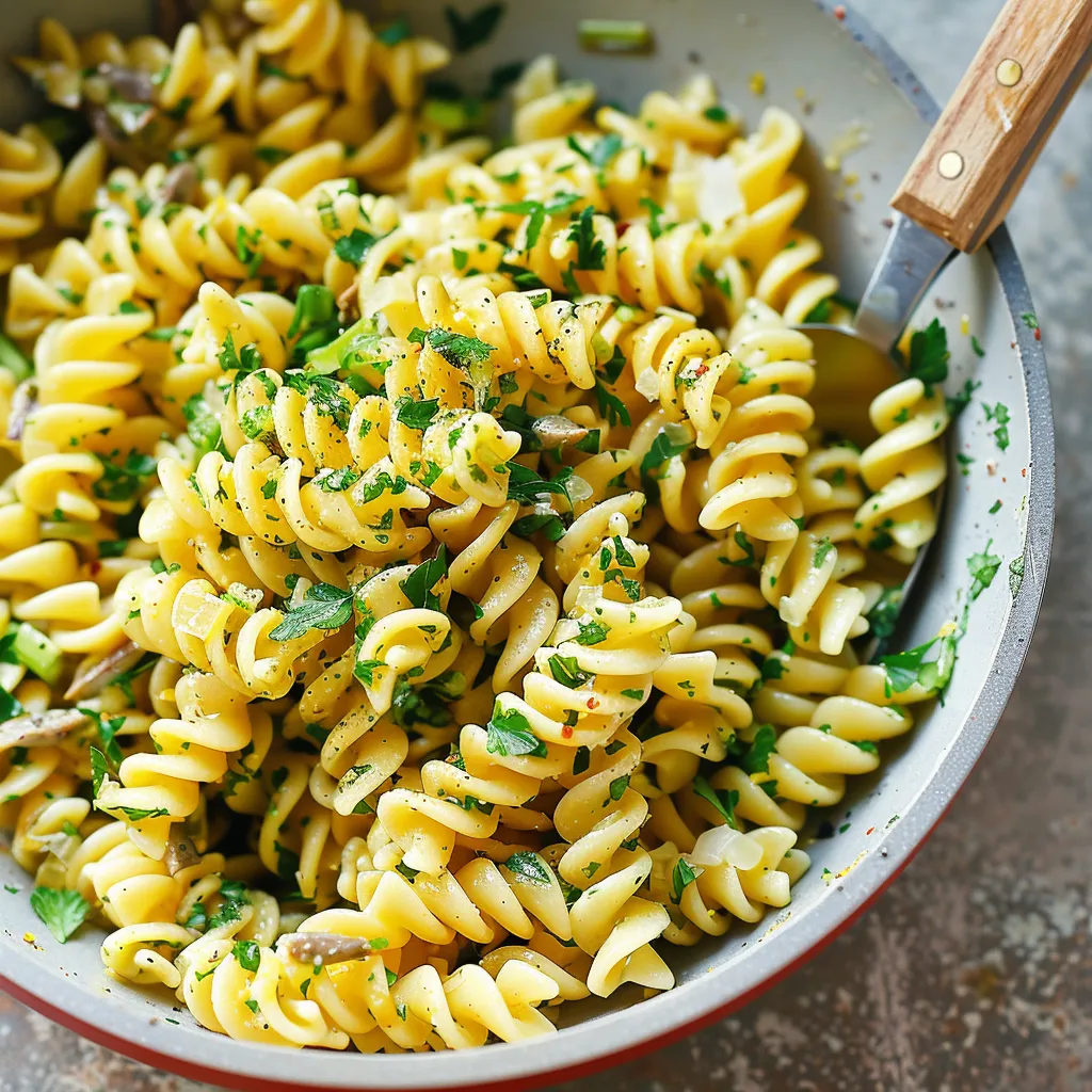 Fusillis ail citron anchois très gourmands