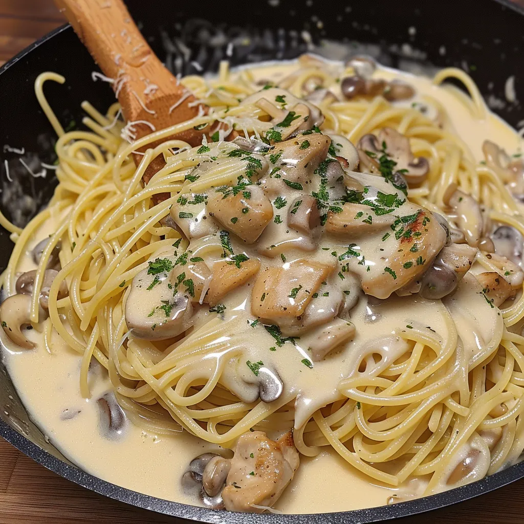 Poulet et champignons
