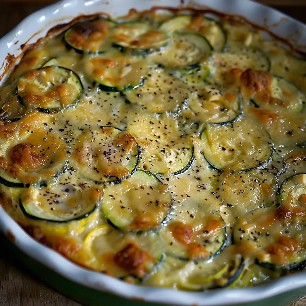 Courgettes Bleu gratin