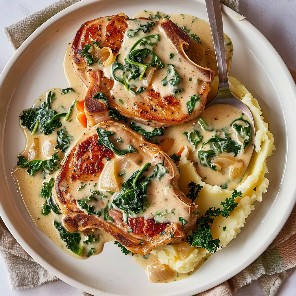 Porc et kale crémeux