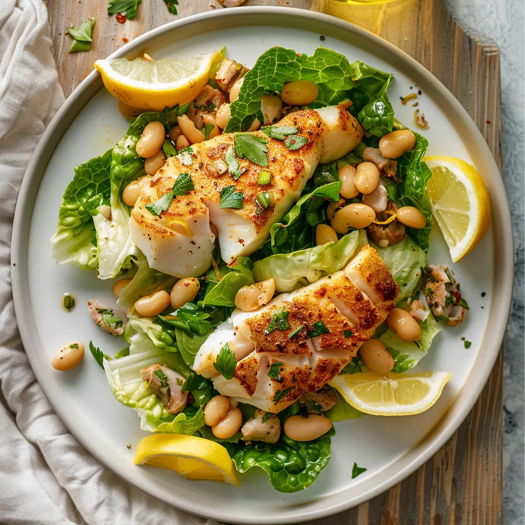 Aiglefin et haricots savoureux