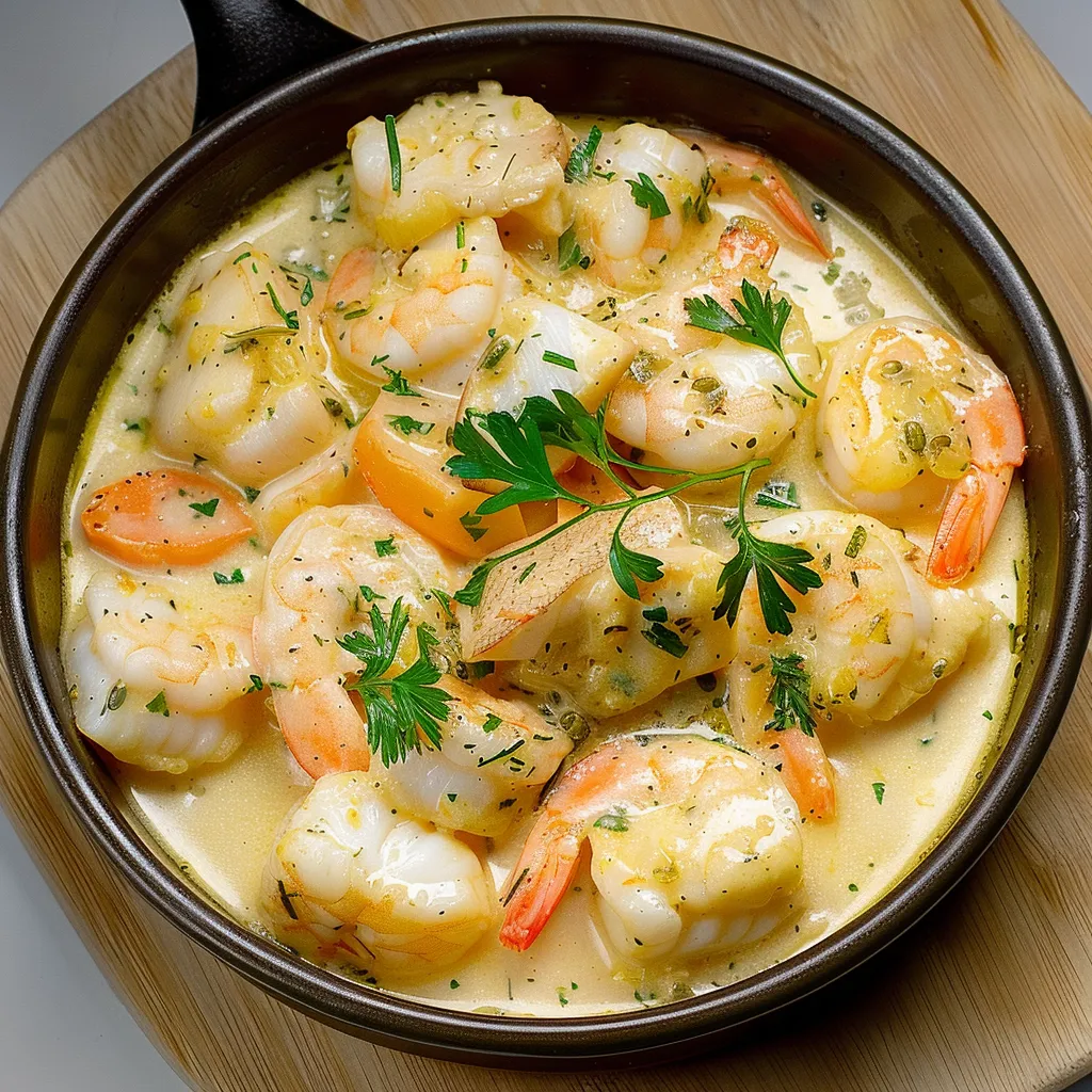 Cassolette poissons crevettes légumes